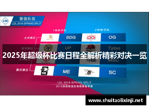 2025年超级杯比赛日程全解析精彩对决一览